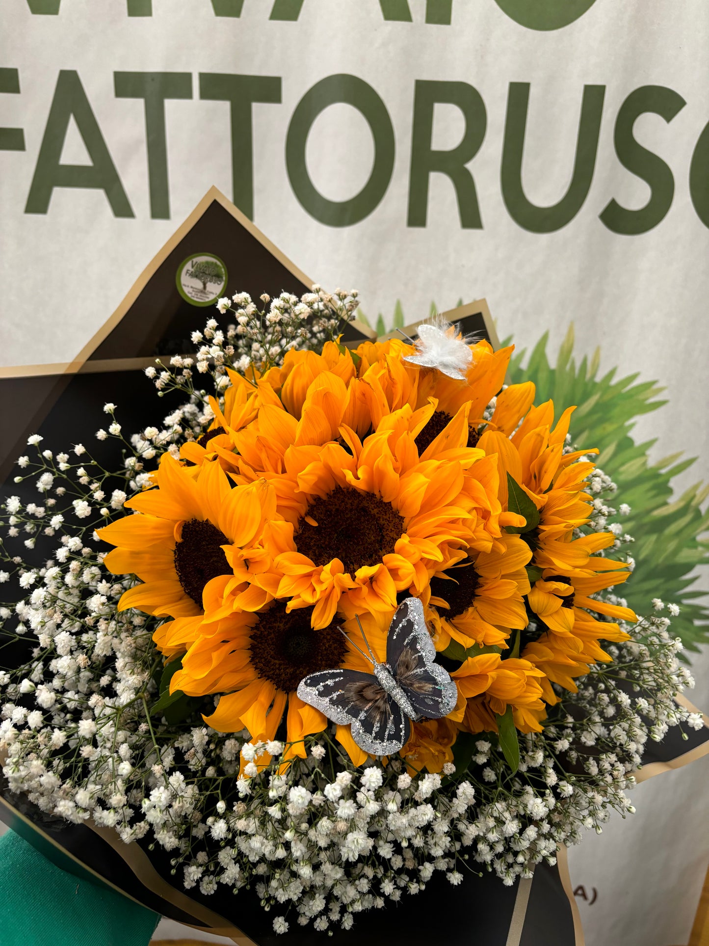 Pantera + bouquet girasoli